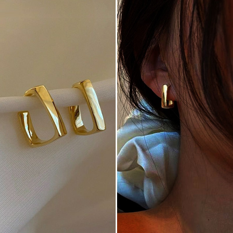 Belle Gold Geometric Earrings