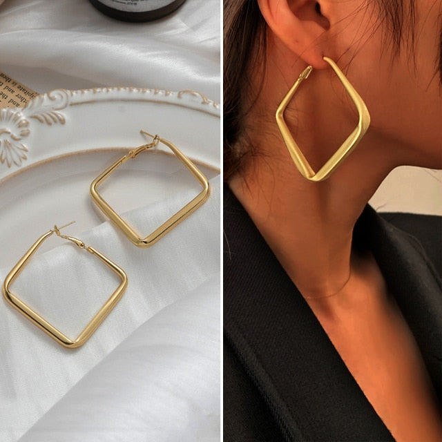 Belle Gold Geometric Earrings