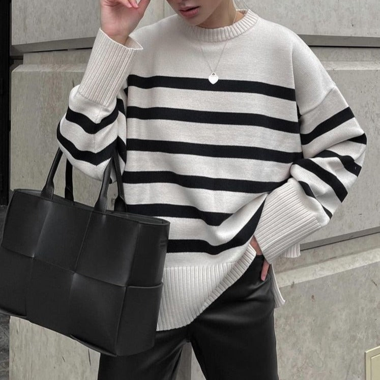 Belle Striped Loose Sweater