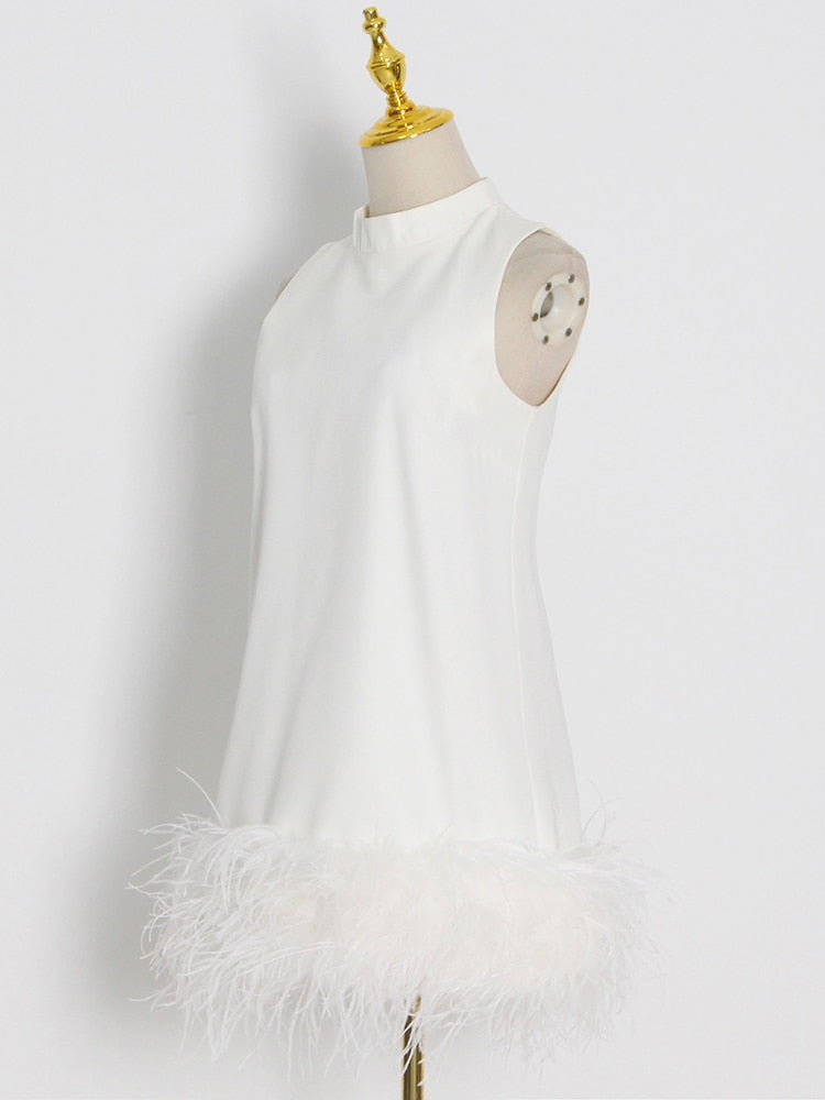 Belle Feather Fur Dress