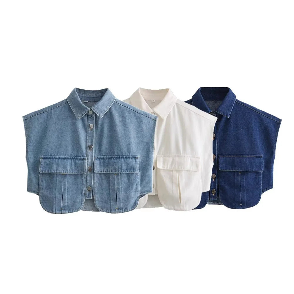 Belle Polo Denim Vest