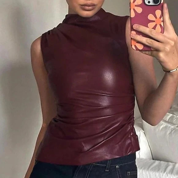 Belle Leather Tank Top