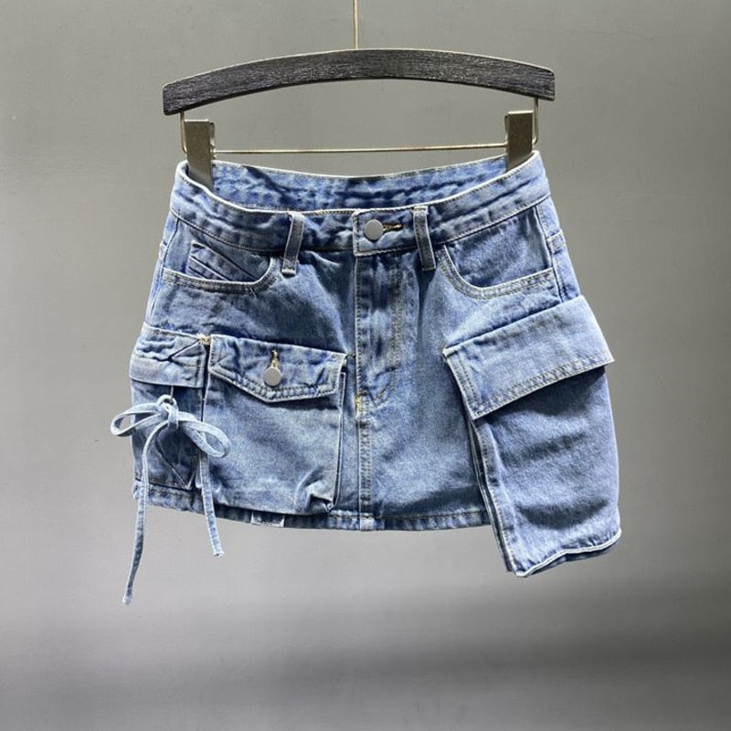 Belle Pocket Denim Skirt