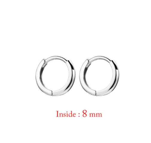 Belle Stainless Steel Crystal Hoop Earrings