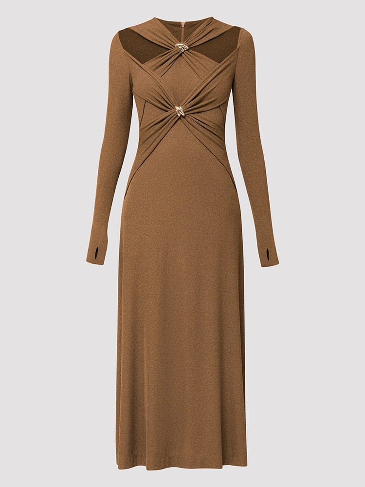 Belle V-neck luxe dress