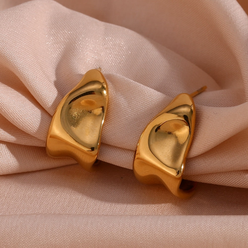 Belle Gold Hoop Earrings