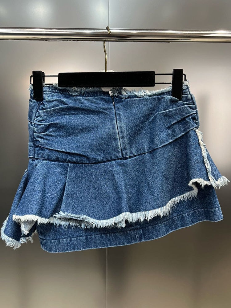 Belle denim summer skirt