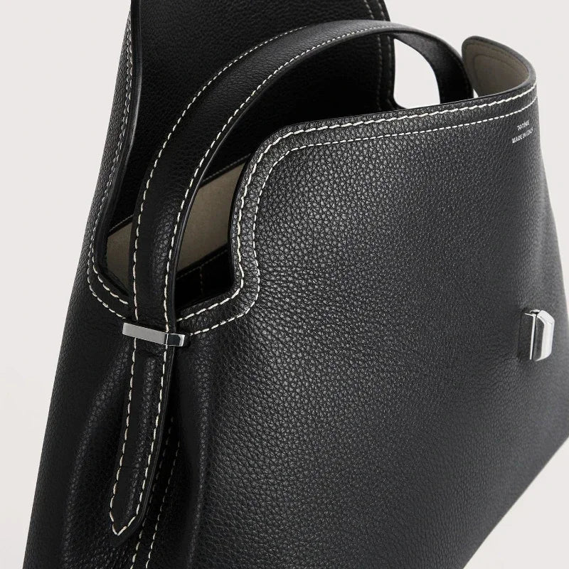 Belle Leather Grain T-Lock Bag