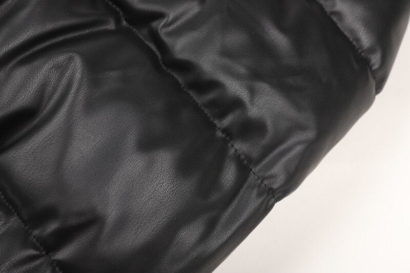 Belle Leather Puffer Jacket