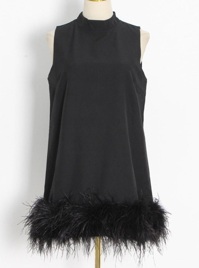 Belle Feather Fur Dress