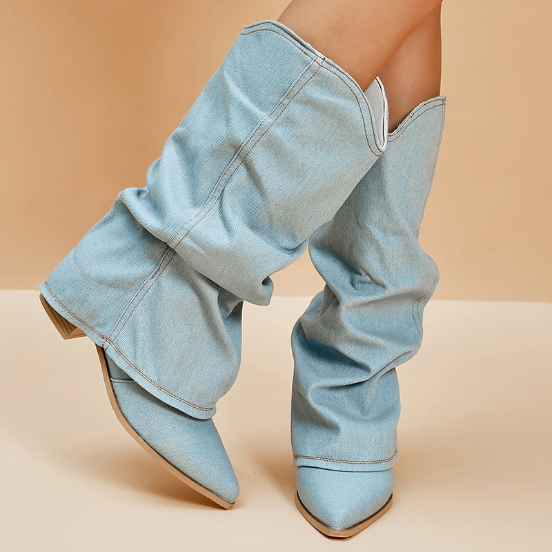 Belle Denim Boots