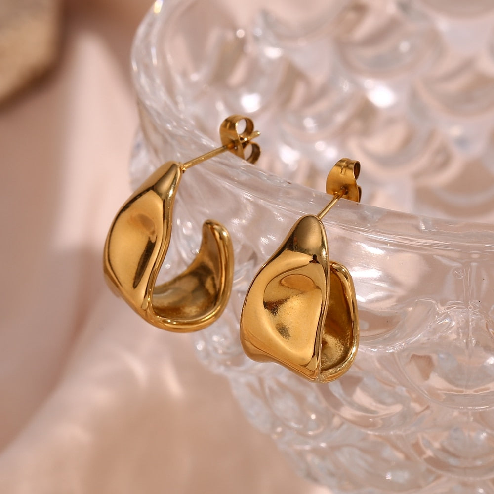 Belle Gold Hoop Earrings