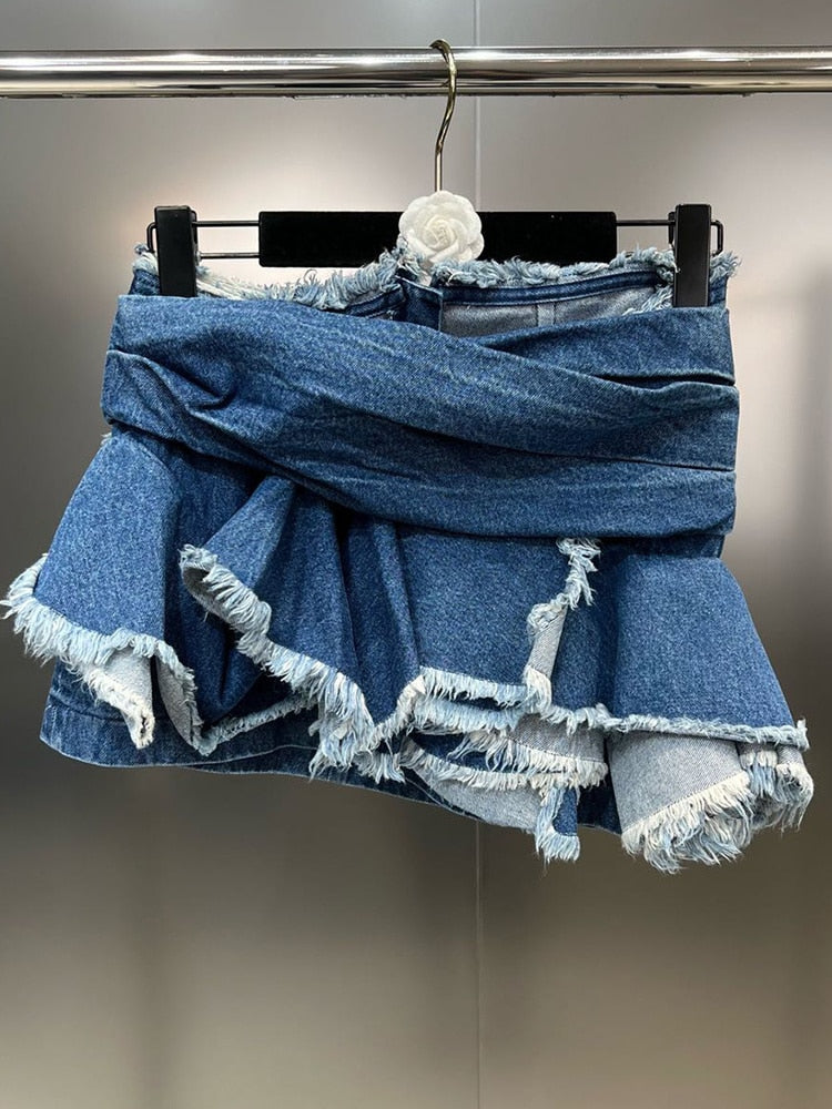 Belle denim summer skirt