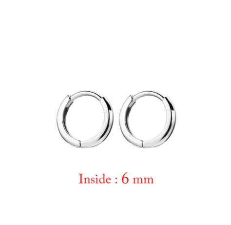 Belle Stainless Steel Crystal Hoop Earrings