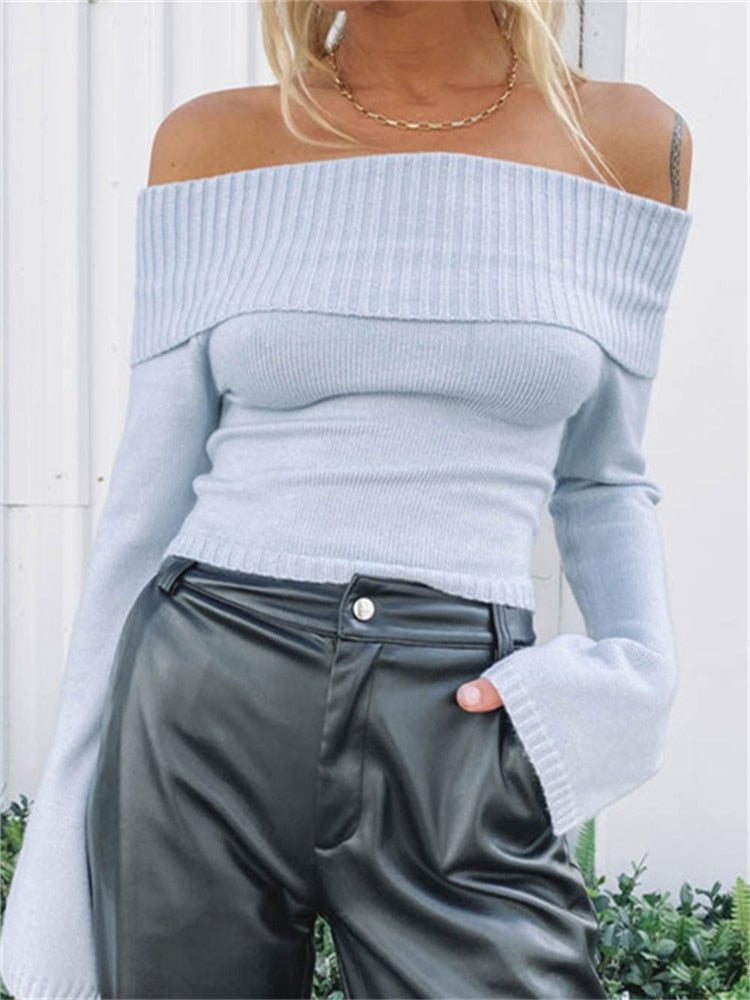 Belle Off Shoulder Knitted Top