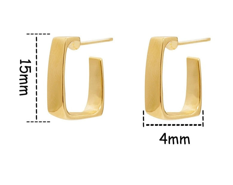 Belle Gold Geometric Earrings