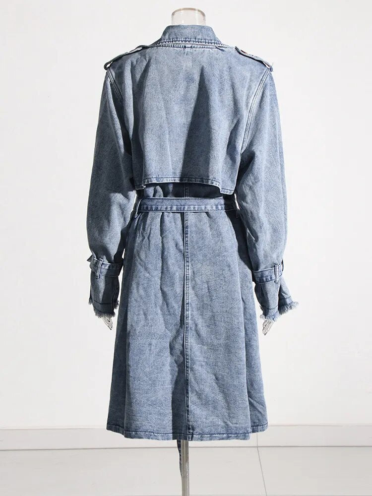 Belle Loose Denim Trench