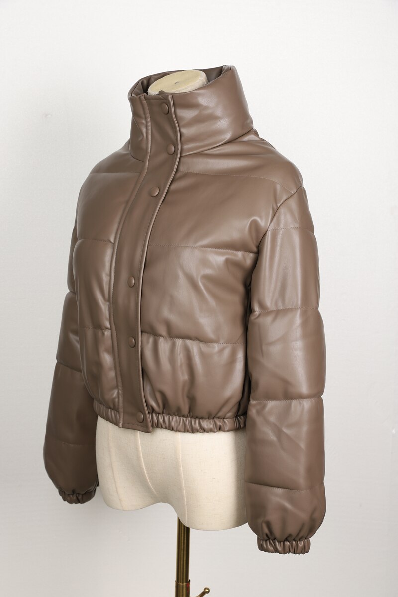 Belle Leather Puffer Jacket