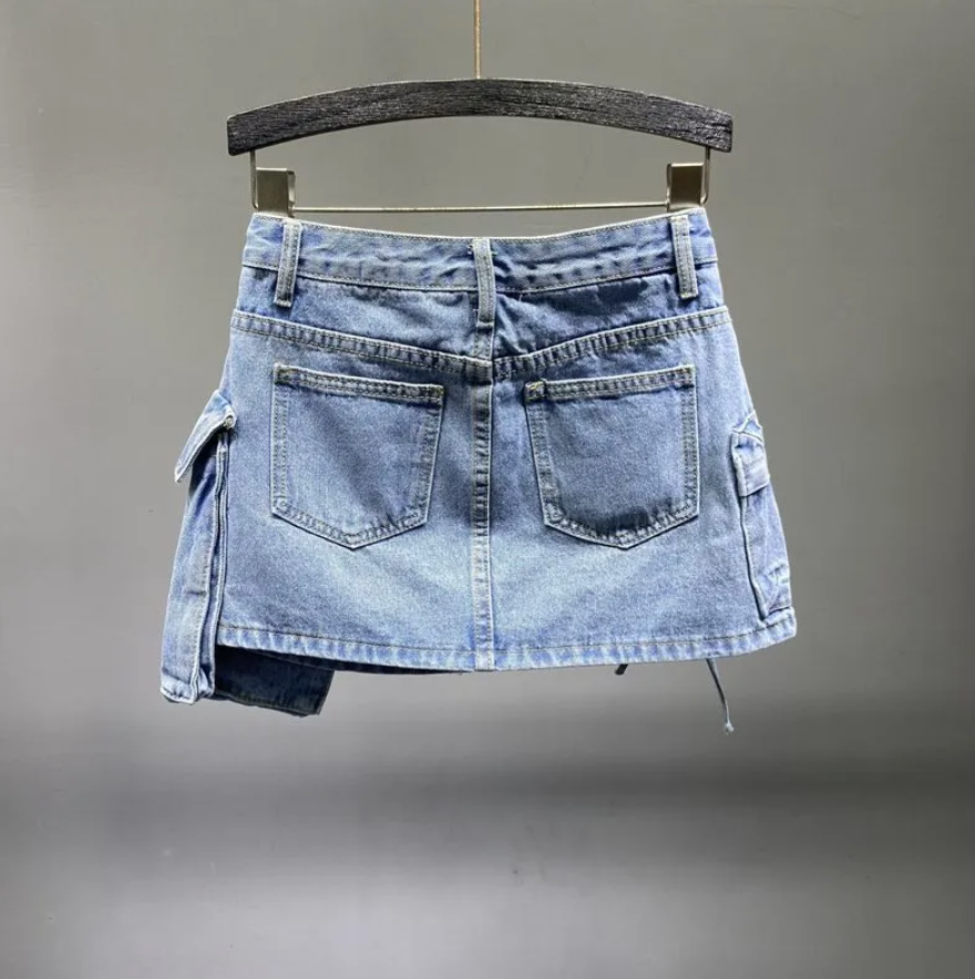 Belle Pocket Denim Skirt