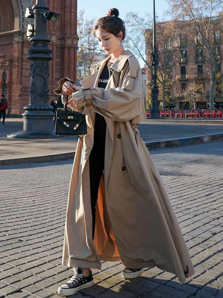 Belle Loose Oversized X-Long Trench Coat