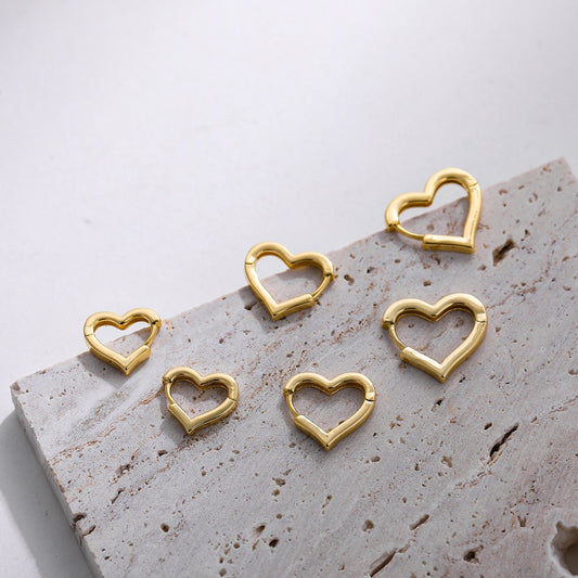 Belle Love Heart Hoop Earrings