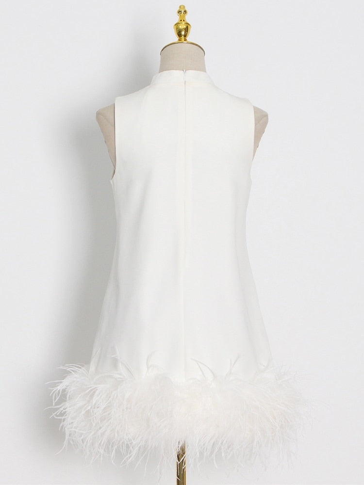 Belle Feather Fur Dress