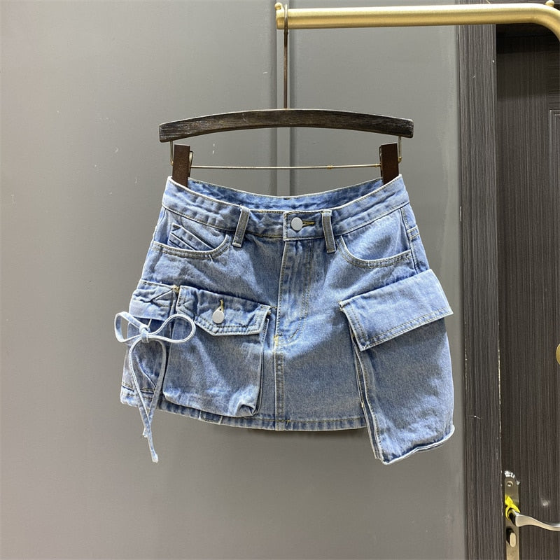 Belle Pocket Denim Skirt