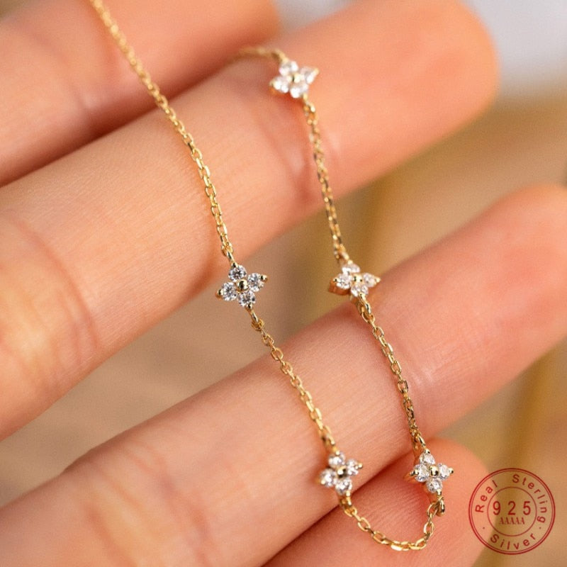 Belle Diamond Flower Bracelet