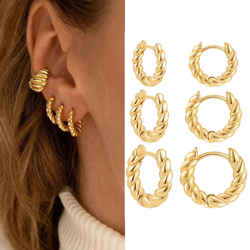 Belle Twisted Hoop Earrings